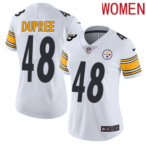 2019 Women Pittsburgh Steelers #48 Dupree white Nike Vapor Untouchable Limited NFL Jersey->women nfl jersey->Women Jersey